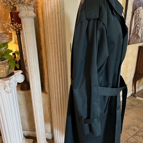 Vintage Men’s Trench Coat (greenish blue) sz 44 R - Picture 7 of 8